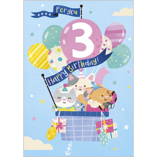 Picture of FOR YOU 3 HAPPY BIRTHDAY CARD